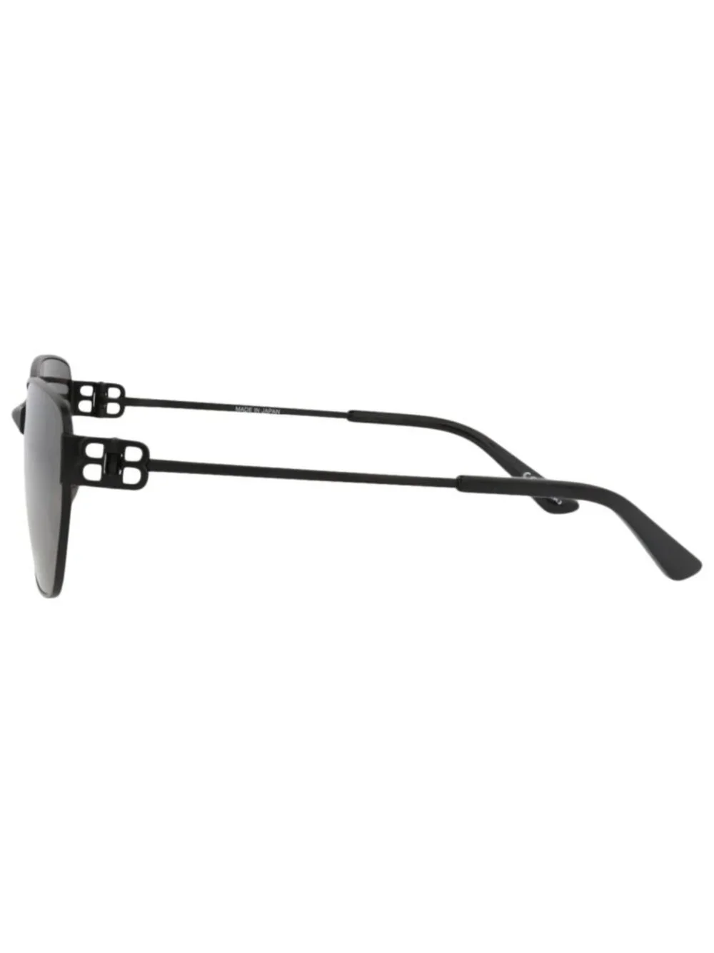 New Balenciaga Women's Sunglasses Cat Eye Metal Frame Unisex Black Black Grey